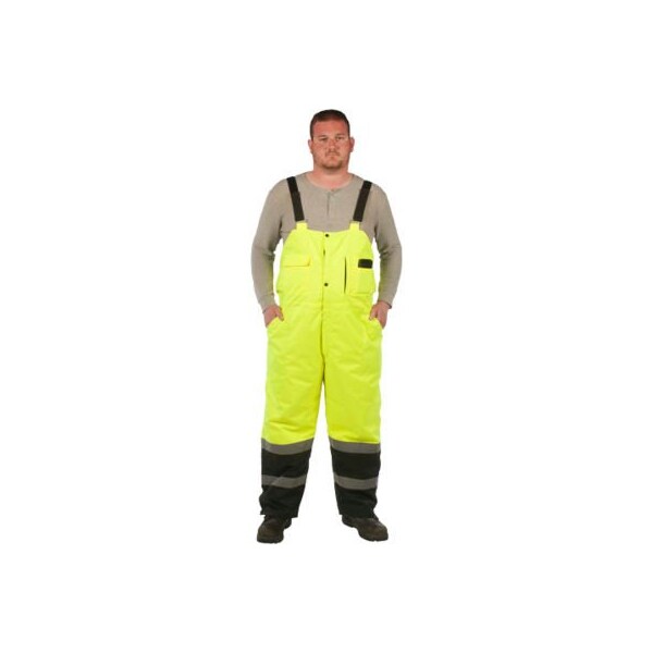 Old Toledo Brands Utility Pro Hi-Vis Lined Bib Overall, Class E, 4XL, Yellow UHV500X-4X-Y - main